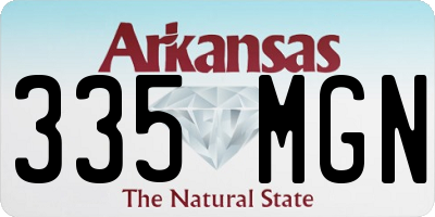 AR license plate 335MGN