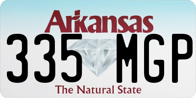 AR license plate 335MGP