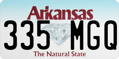 AR license plate 335MGQ
