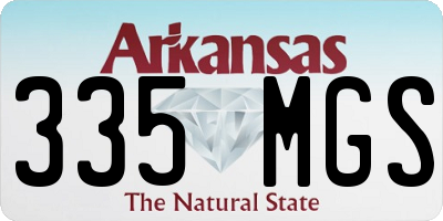 AR license plate 335MGS