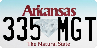 AR license plate 335MGT