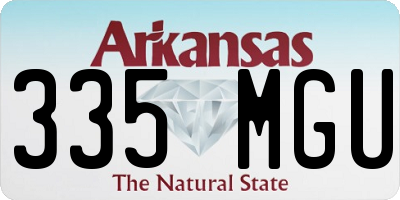 AR license plate 335MGU