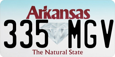 AR license plate 335MGV
