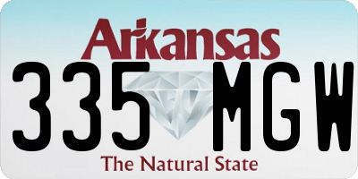 AR license plate 335MGW
