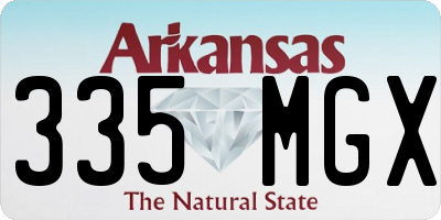 AR license plate 335MGX