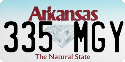 AR license plate 335MGY