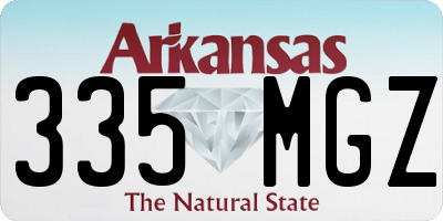AR license plate 335MGZ