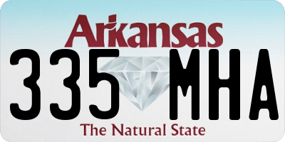 AR license plate 335MHA
