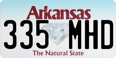 AR license plate 335MHD