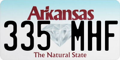 AR license plate 335MHF