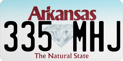 AR license plate 335MHJ