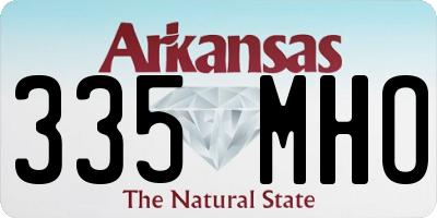 AR license plate 335MHO