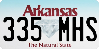 AR license plate 335MHS