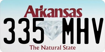 AR license plate 335MHV