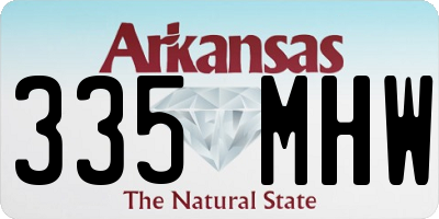 AR license plate 335MHW