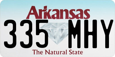 AR license plate 335MHY