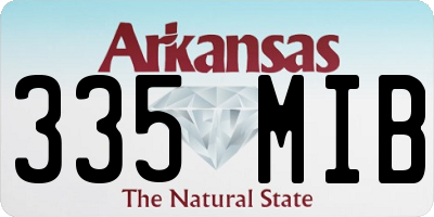 AR license plate 335MIB