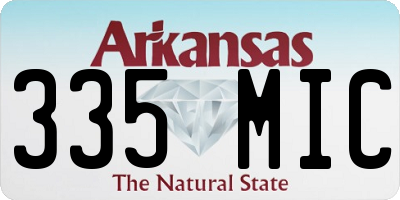 AR license plate 335MIC