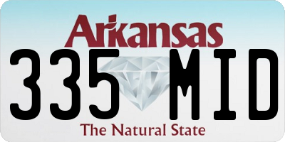 AR license plate 335MID