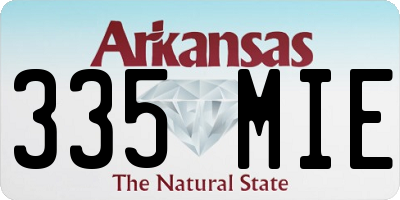 AR license plate 335MIE