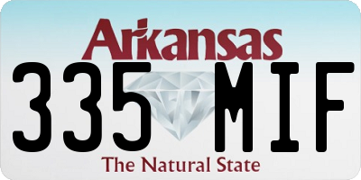 AR license plate 335MIF