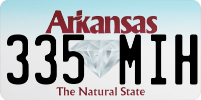 AR license plate 335MIH