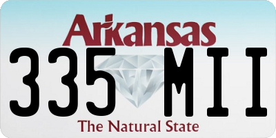 AR license plate 335MII
