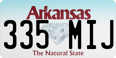 AR license plate 335MIJ