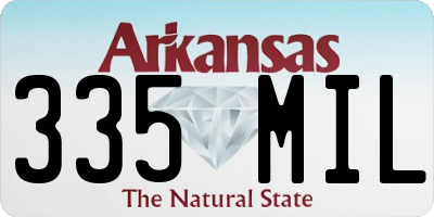 AR license plate 335MIL