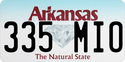 AR license plate 335MIO