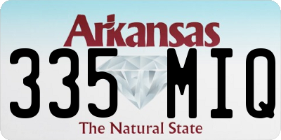 AR license plate 335MIQ