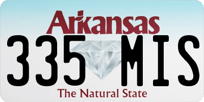 AR license plate 335MIS