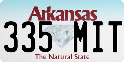 AR license plate 335MIT