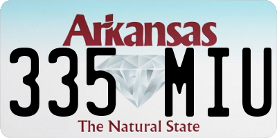 AR license plate 335MIU