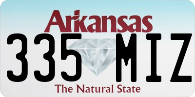 AR license plate 335MIZ