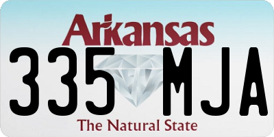 AR license plate 335MJA