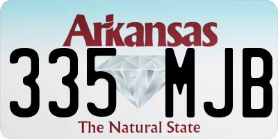 AR license plate 335MJB