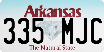AR license plate 335MJC