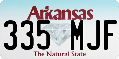AR license plate 335MJF