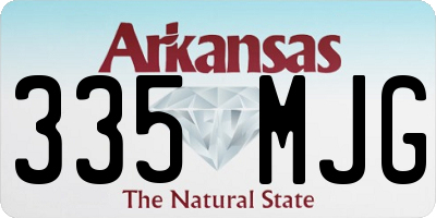 AR license plate 335MJG