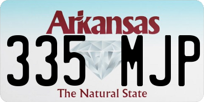 AR license plate 335MJP