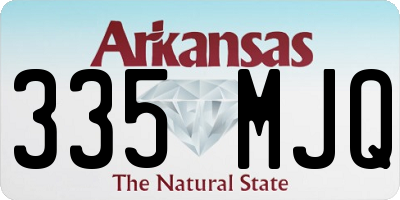 AR license plate 335MJQ
