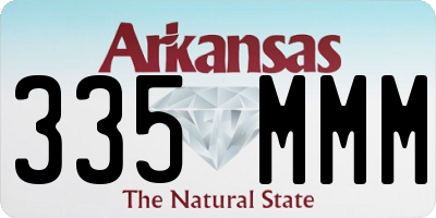 AR license plate 335MMM