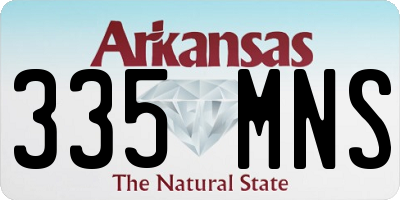 AR license plate 335MNS