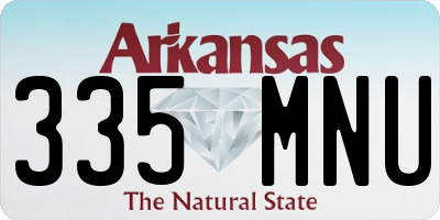 AR license plate 335MNU