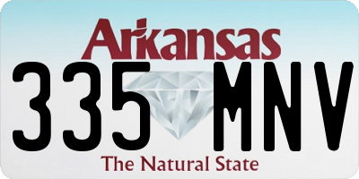 AR license plate 335MNV