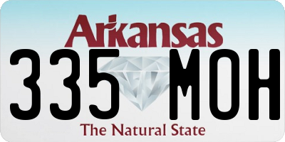 AR license plate 335MOH