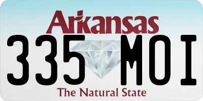 AR license plate 335MOI