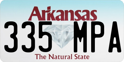 AR license plate 335MPA