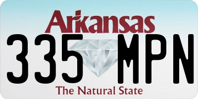 AR license plate 335MPN